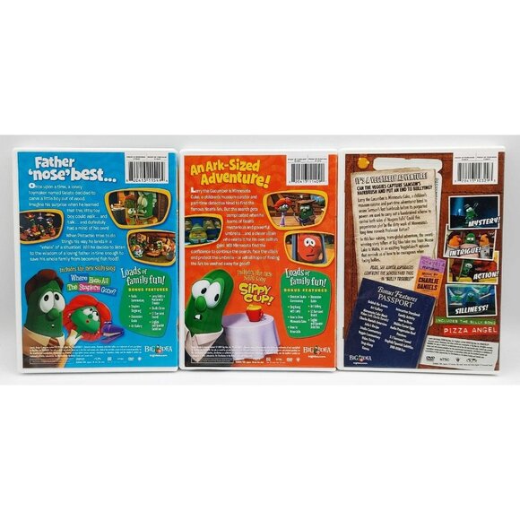 Veggie Tales Lot of 3 DVDs The Search for Noah's Umbrella Pistachio - Picture 4 of 7
